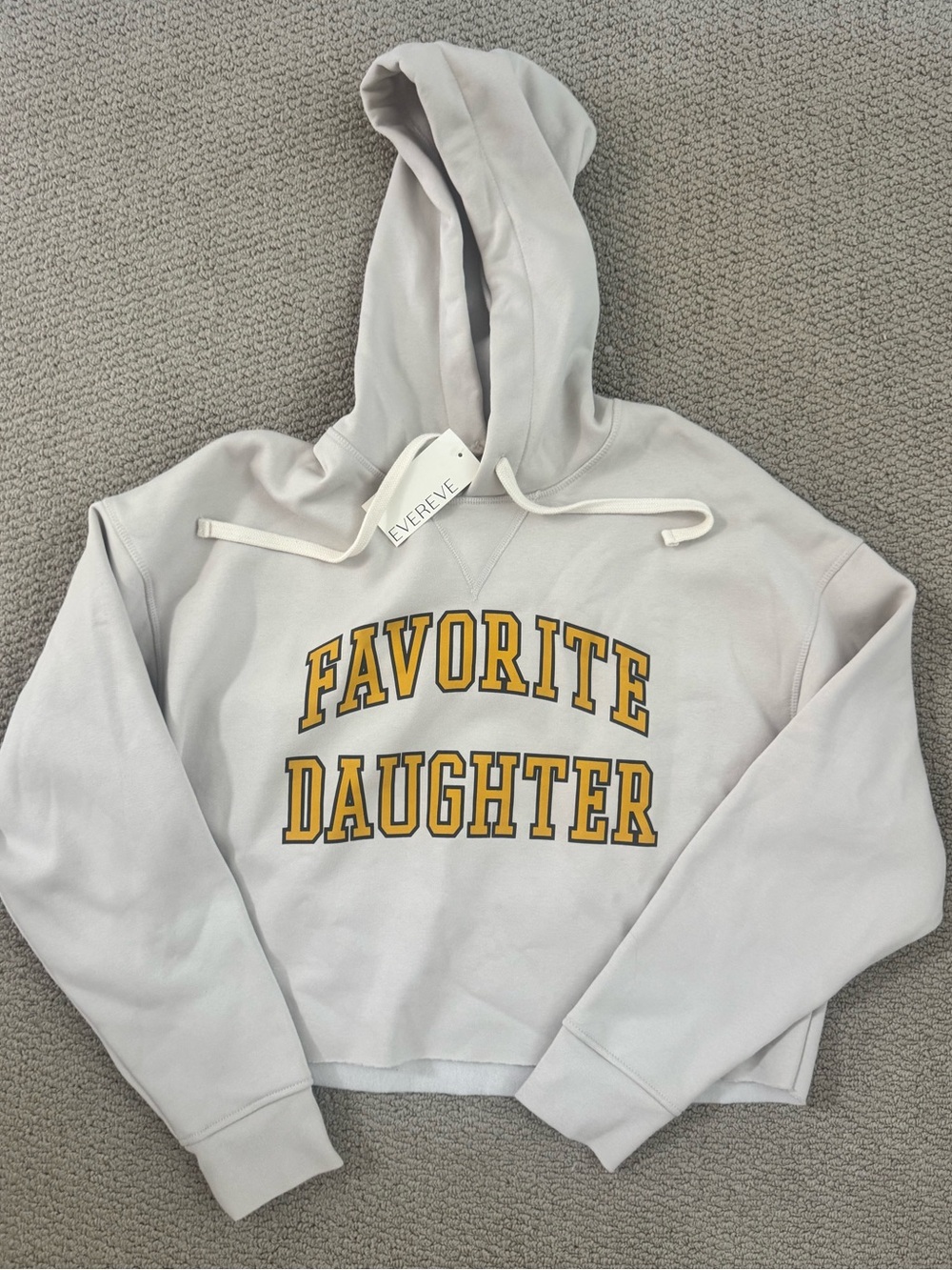 "Favorite Daughter" Cropped Collegiate Hoodie NWT
